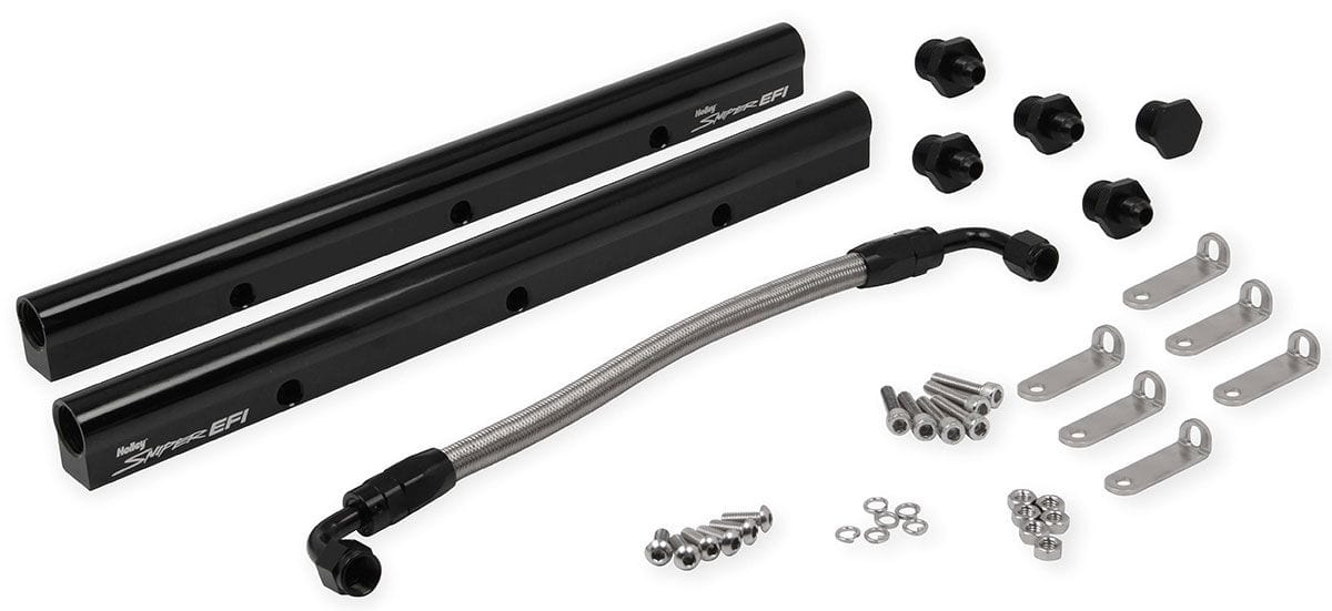 HOLLEY Suit LS3/L92 With Fuel Rail Kit, Use With Single 4BBL Throttle Body Holley Fabricated Sniper EFI Intake Manifold - Silver HO822051 SR