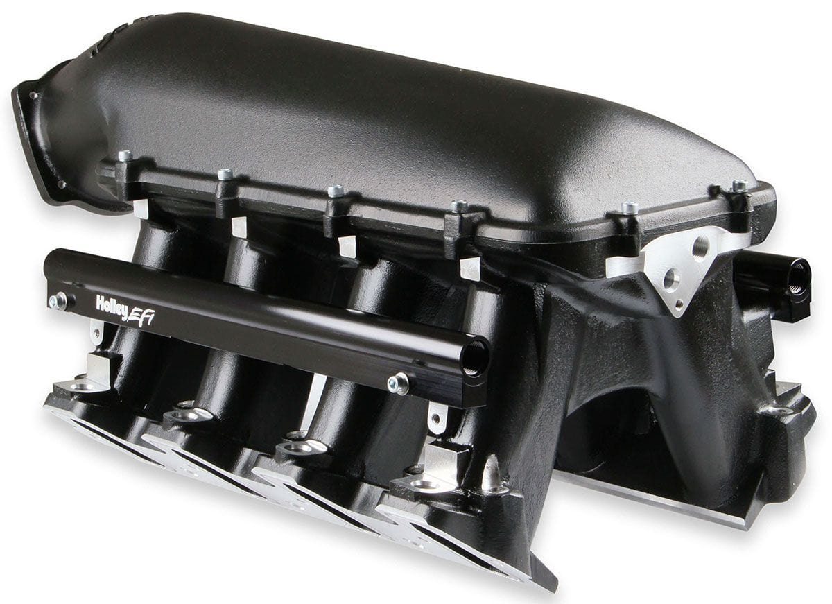 HOLLEY Suit Single GM LS 105mm Throttle Body Holley LS3/L92 Hi-Ram Intake Manifold - Black HO300-117BK SR