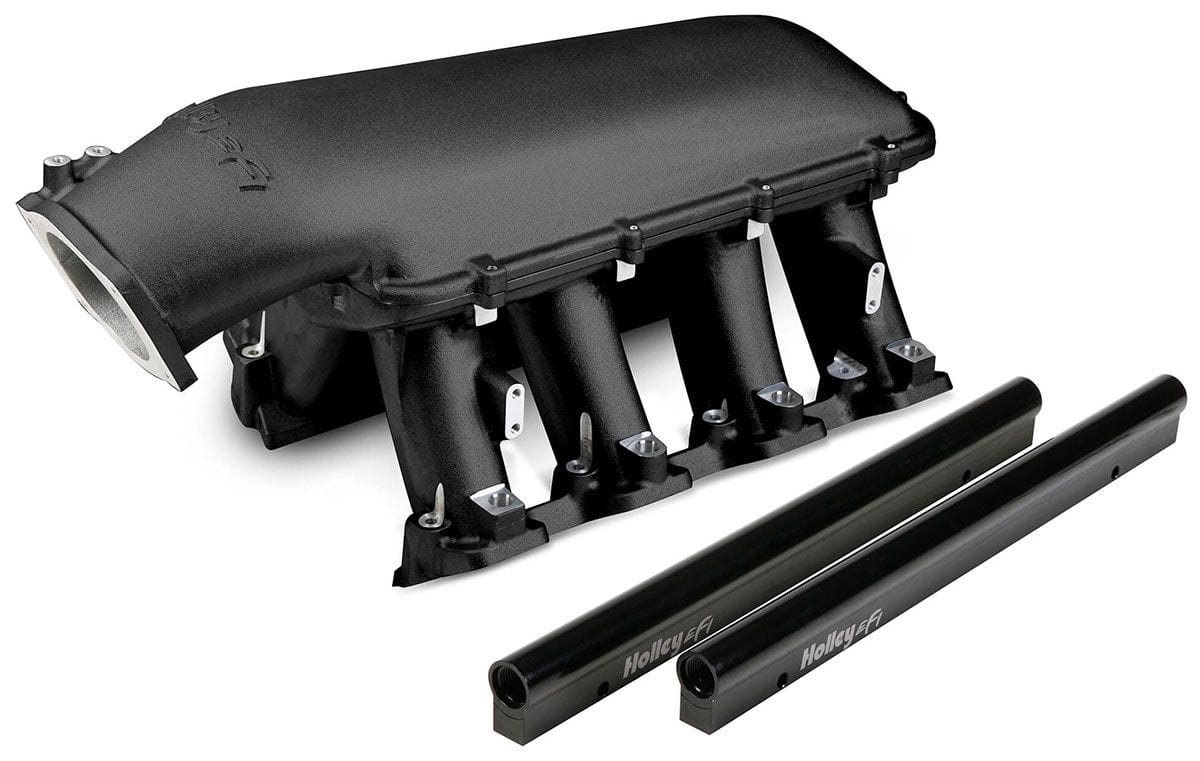 HOLLEY Suit Single GM LS 92mm Throttle Bod Holley LS1/LS2/LS6 Hi-Ram Intake Manifold - Black HO300-122BK SR