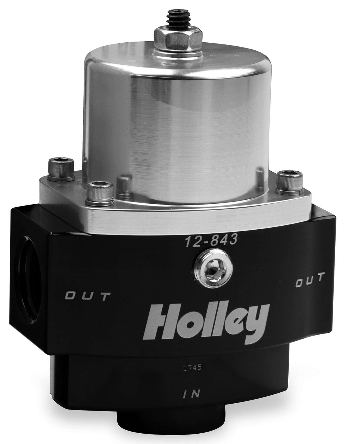 HOLLEY Two Port Adjustable from 4.5 to 9 psi Holley HP Billet Carbureted Fuel Pressure Regulator HO12-843 SR