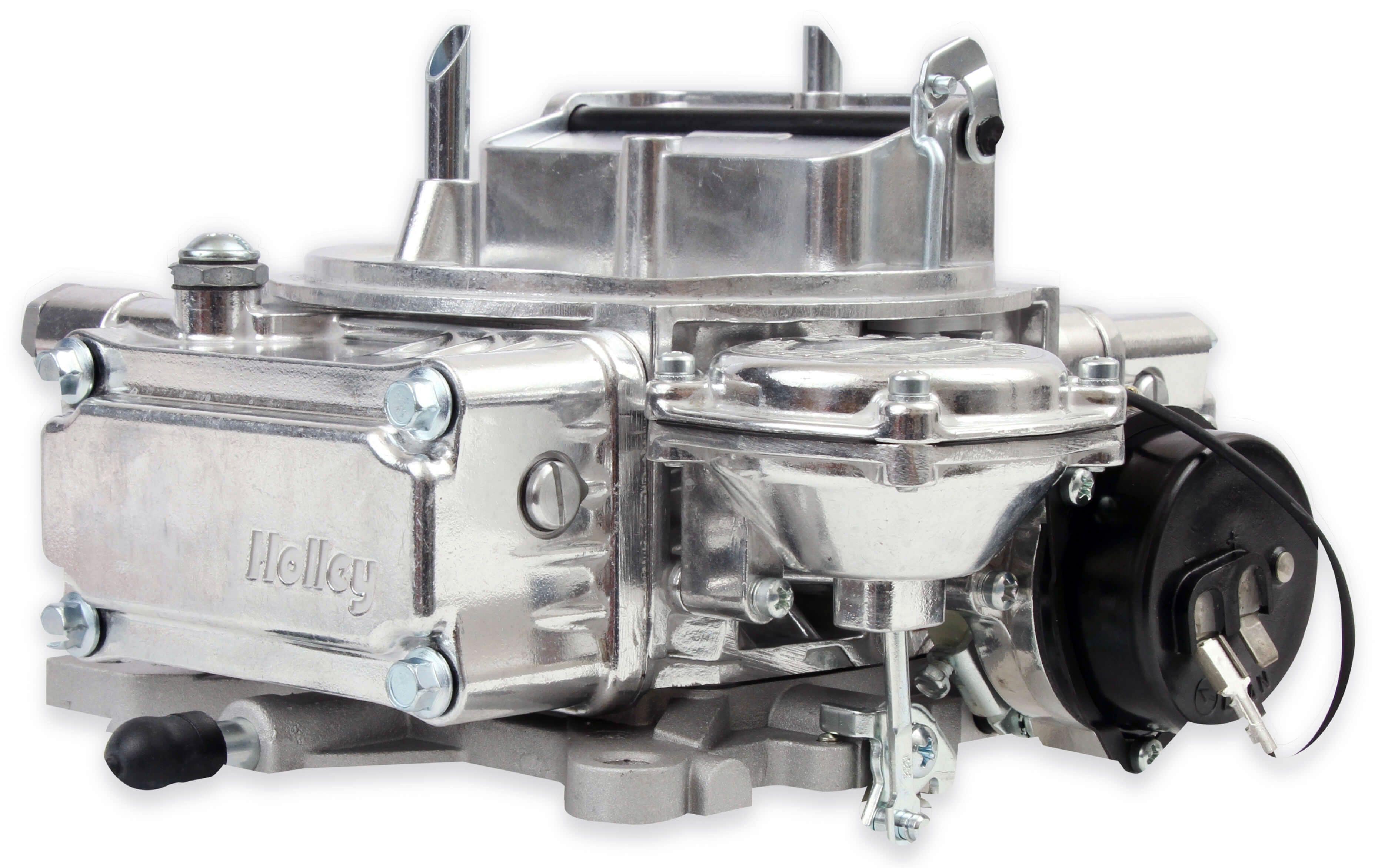 HOLLEY Vacuum Secondary. Electric Choke, 4160 Series Holley 600 CFM 4-Barrel Street Carburettor - Shiny Finish HO0-80457S SR