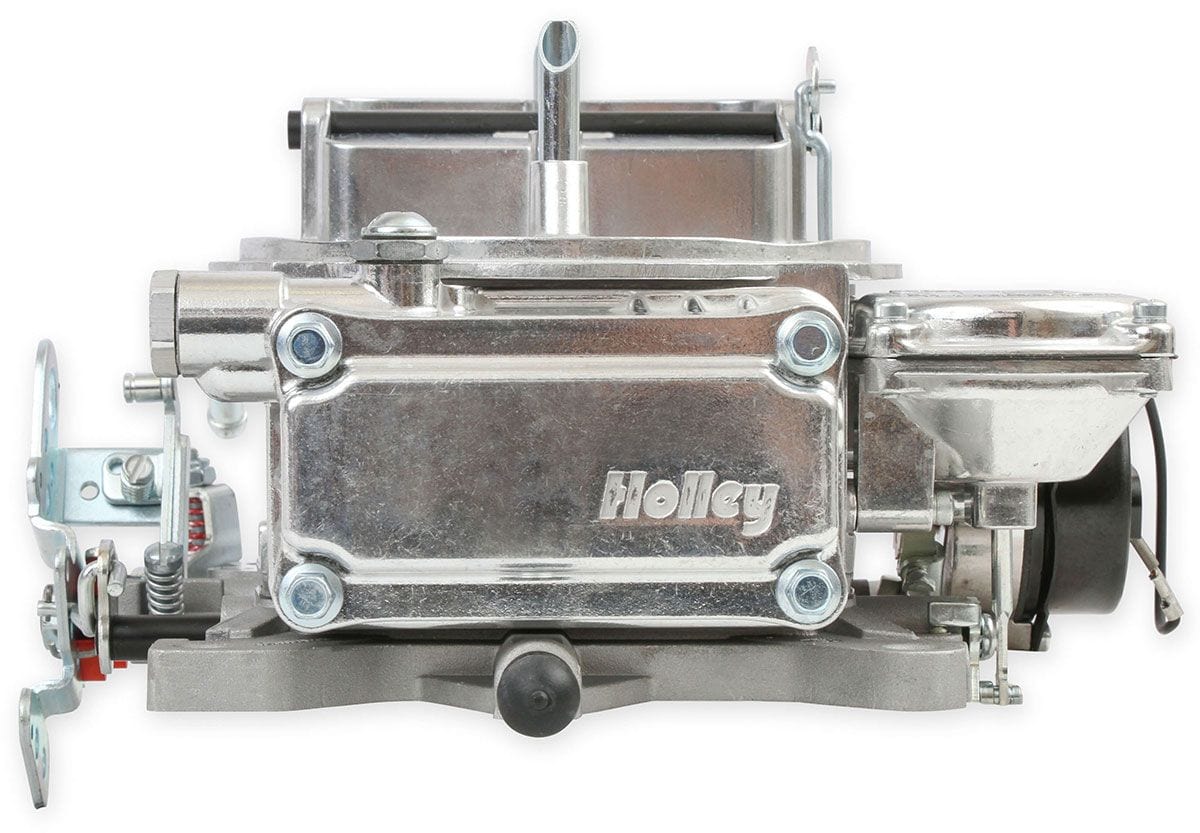 HOLLEY Vacuum Secondary. Electric Choke, 4160 Series Holley 600 CFM 4-Barrel Street Carburettor - Shiny Finish HO0-80457S SR