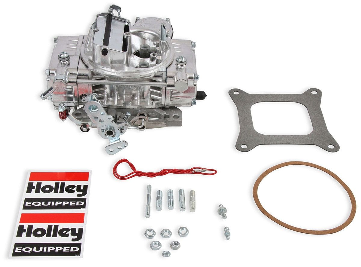 HOLLEY Vacuum Secondary. Electric Choke, 4160 Series Holley 600 CFM 4-Barrel Street Carburettor - Shiny Finish HO0-80457S SR