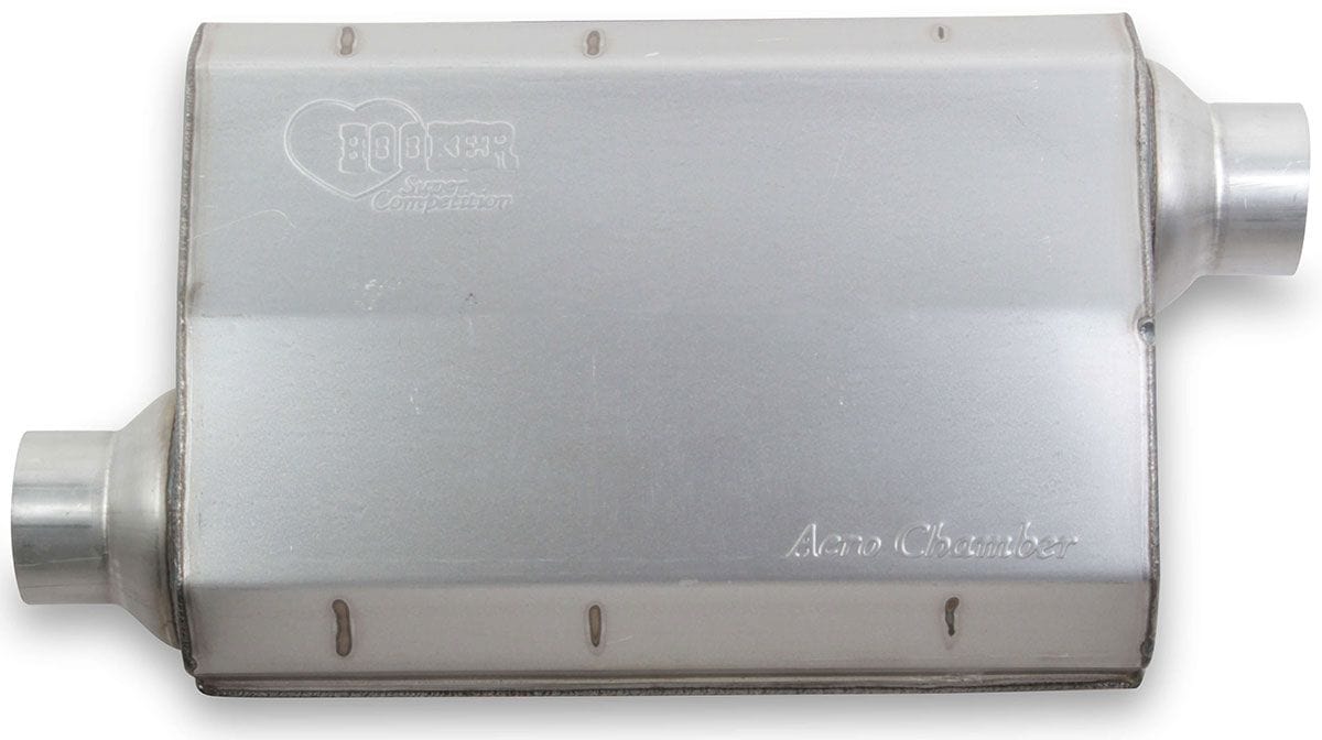 HOOKER 2-1/2" with Offset Inlet and Offset Outlet Hooker Aero Chamber Muffler HK21504 SR