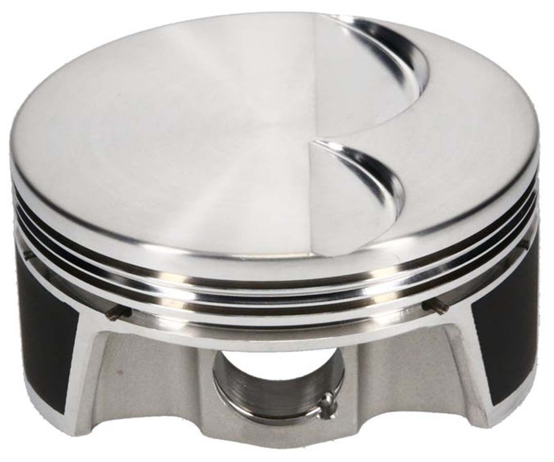 JE 3.905" bore, 3.622" stroke, 6.098" rod length, -2cc dome volume JE Pistons LS1 Extreme Duty Asymmetrical FSR Flat Top Forged Piston J321240 SR