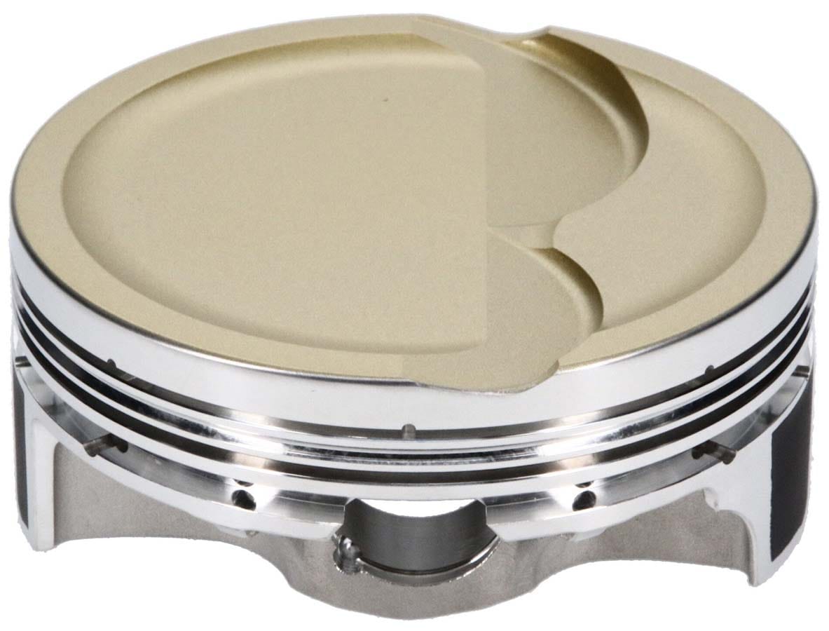 JE 4.065" bore, 4.000" stroke, 6.125" rod length, -14.9cc dome volume JE Pistons LS3 Ultra Asymmetrical FSR Dish Top Forged Piston J360777 SR