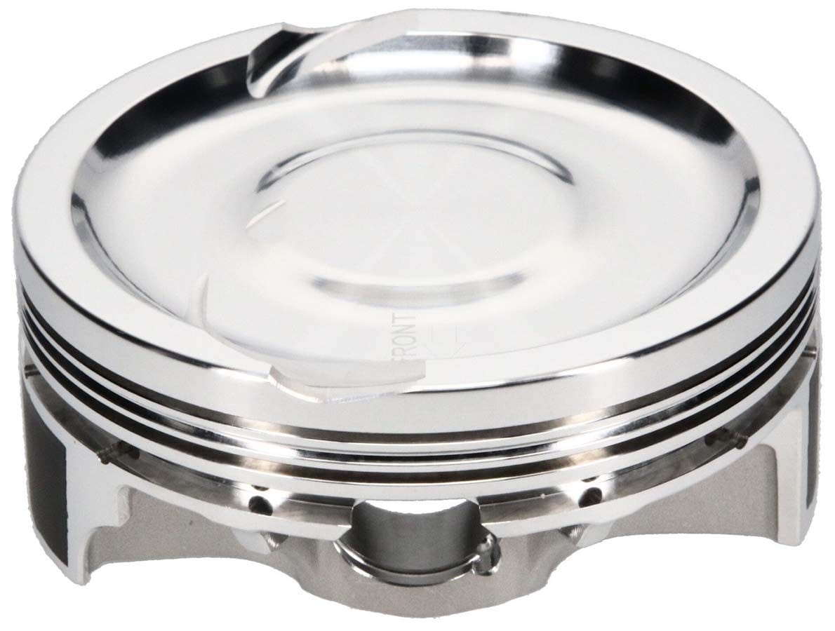 JE 4.125" bore, 4.000" stroke, 6.125" rod length, -32.1cc dome volume JE Pistons LS7 Asymmetrical FSR Dish Top Forged Piston J312047 SR