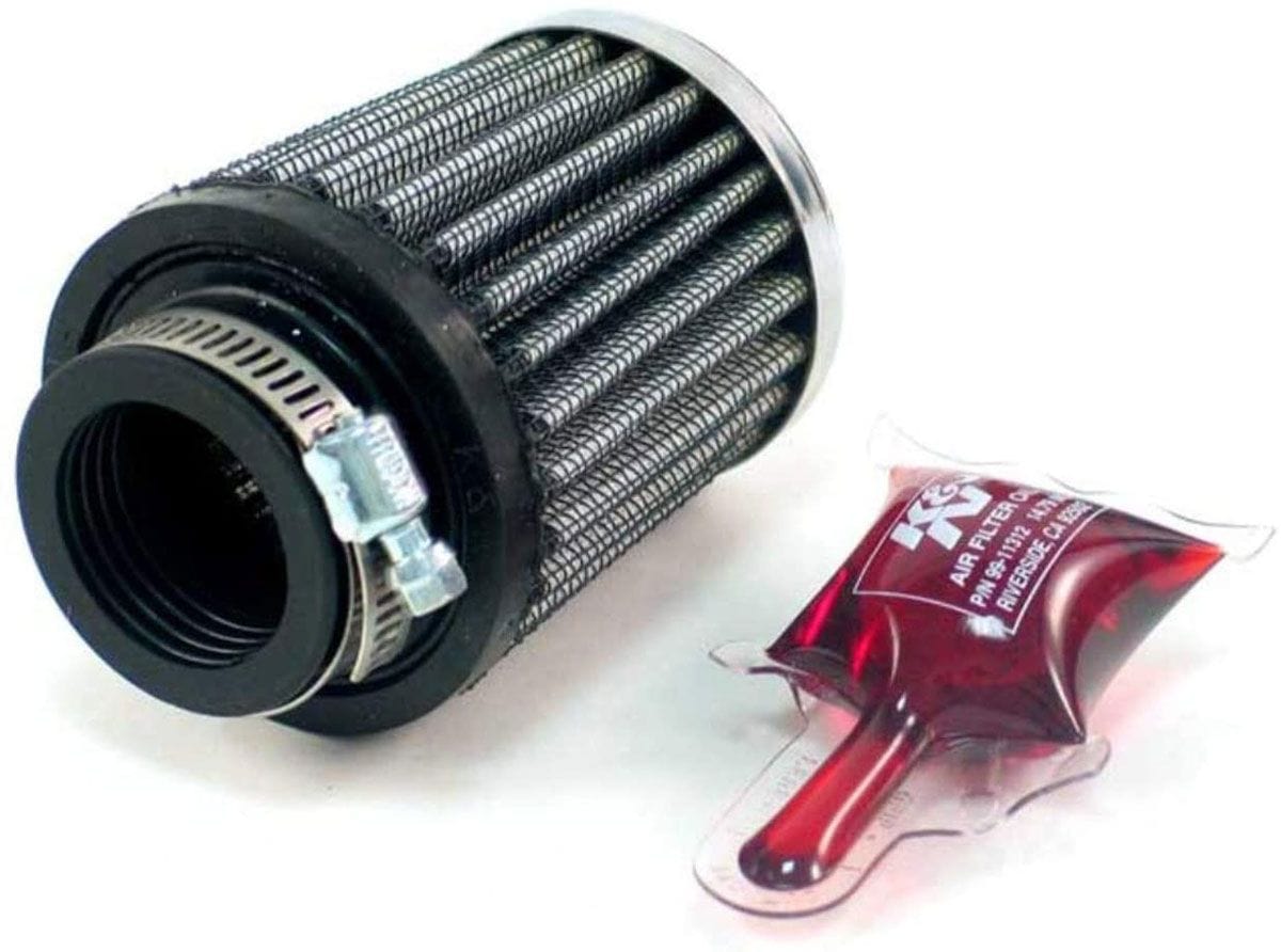 K&N 2.25 in (57 mm) H x 2.5 in (64 mm) Base OD x 2 in (51 mm) Top OD - KNRC-0790 K&N K&N Universal Clamp On Filter Fits 1.375 in (35 mm) KNRC-0790 SR