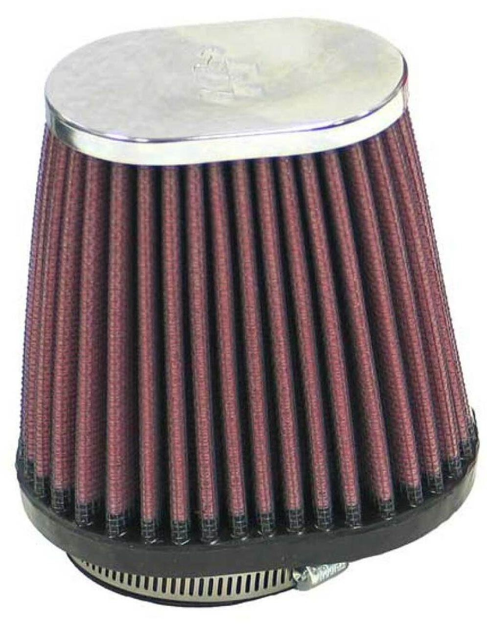 K&N 4 in (102 mm) Base L x 3 in (76 mm) Base W x 4 in (102 mm) H x 3 in (76 mm) Top L x 2 in (51 mm) Top W - KNRC-2890 K&N K&N Universal Clamp On Filter Fits 2.125 in (54 mm) KNRC-2890 SR