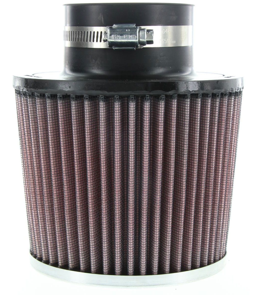 K&N 5 in (127 mm) H x 6 in (152 mm) Base OD x 5.25 in (133 mm) Top OD - KNRR-3003 K&N K&N Polished Universal Clamp On Filter Fits 3 in (76 mm) KNRR-3003 SR
