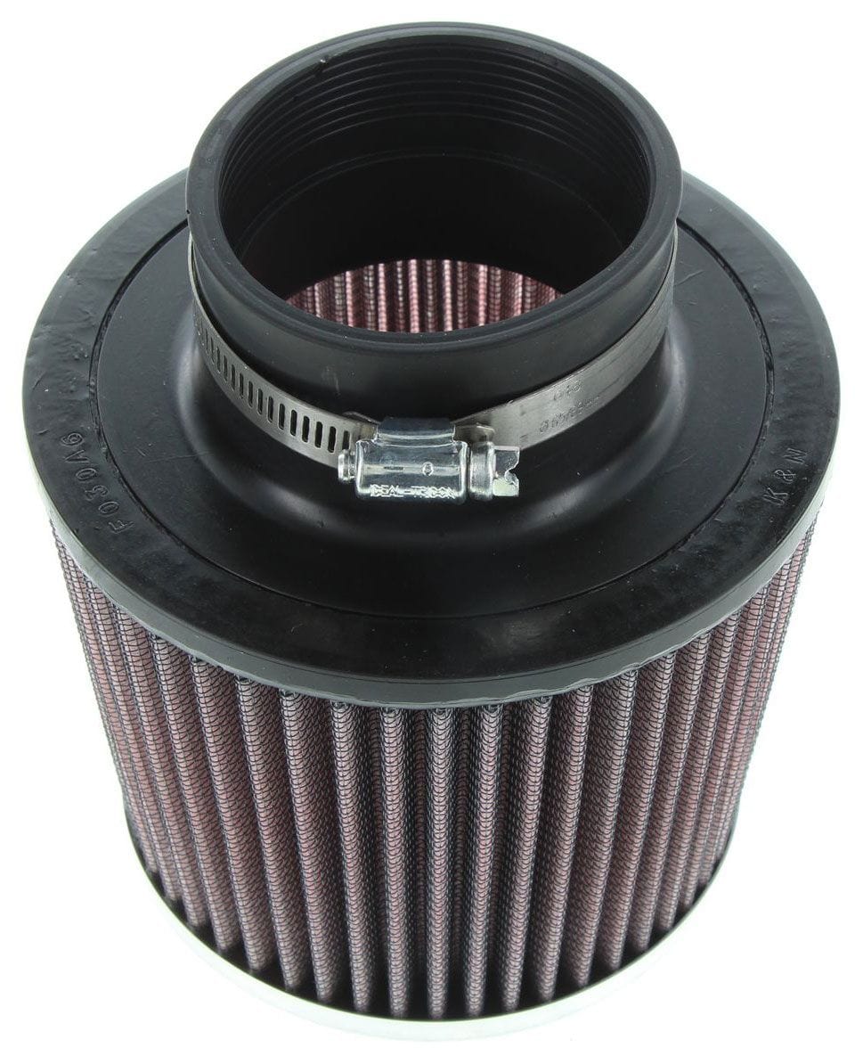 K&N 5 in (127 mm) H x 6 in (152 mm) Base OD x 5.25 in (133 mm) Top OD - KNRR-3003 K&N K&N Polished Universal Clamp On Filter Fits 3 in (76 mm) KNRR-3003 SR