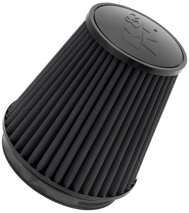 K&N 7.5"(191 mm) H x 7.5" (191 mm) Base OD x 5.250" (133 mm) Top OD - KNRU-3101HBK K&N K&N Black Universal Round Tapered Clamp On Filter Fits 6" (152mm) KNRU-3101HBK SR