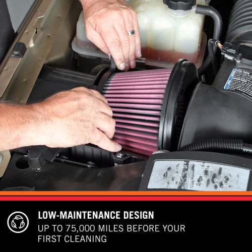 K&N 7 in (178 mm) H x 6 in (152 mm) Base OD x 5 in (127 mm) Top K&N K&N Universal Clamp On Filter Fits 3.125 in (79 mm) KNRU-5100 SR