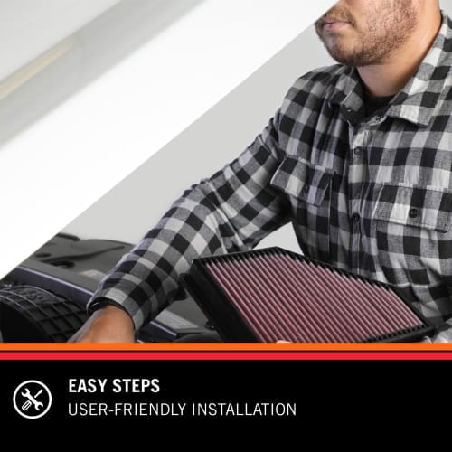 K&N Fits 2018-2019 Jeep Grand Cherokee 3.2L V8 F/I - KN33-5077 K&N K&N Replacement Panel Filter KN33-5077 SR