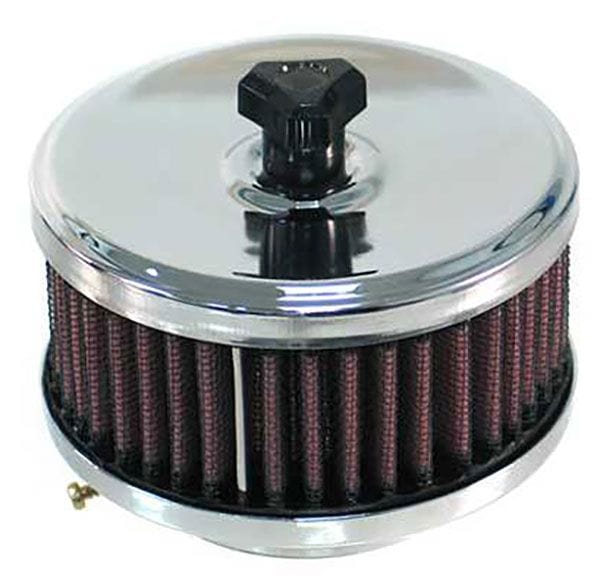 K&N Fits Neck Size 2-5/8 - KN60-0400 K&N K&N Custom Nostalgia Air Cleaner Assembly 4 x 2" KN60-0400 SR