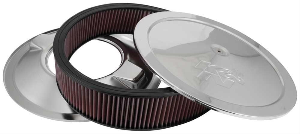 K&N Fits Neck Size 7-5/16" (186 mm) - KN60-1640 K&N K&N Chrome Custom Air Cleaner Assembly 16 x 3-1/2" KN60-1640 SR