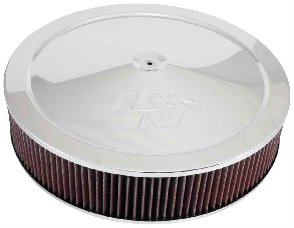 K&N Fits Neck Size 7-5/16" (186 mm) - KN60-1640 K&N K&N Chrome Custom Air Cleaner Assembly 16 x 3-1/2" KN60-1640 SR