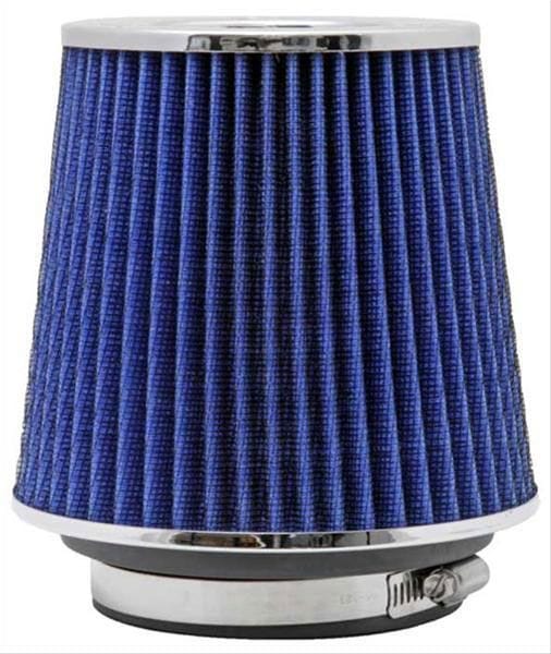 K&N Height: 5.5 in (140 mm) H x 6 in (152 mm) Base OD x 4.75 in (121 mm) Top OD - KNRG-1001BL K&N K&N Universal Clamp On Filter Blue Fits 4 in (102 mm) KNRG-1001BL SR