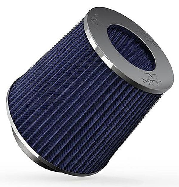 K&N Height: 5.5 in (140 mm) H x 6 in (152 mm) Base OD x 4.75 in (121 mm) Top OD - KNRG-1001BL K&N K&N Universal Clamp On Filter Blue Fits 4 in (102 mm) KNRG-1001BL SR
