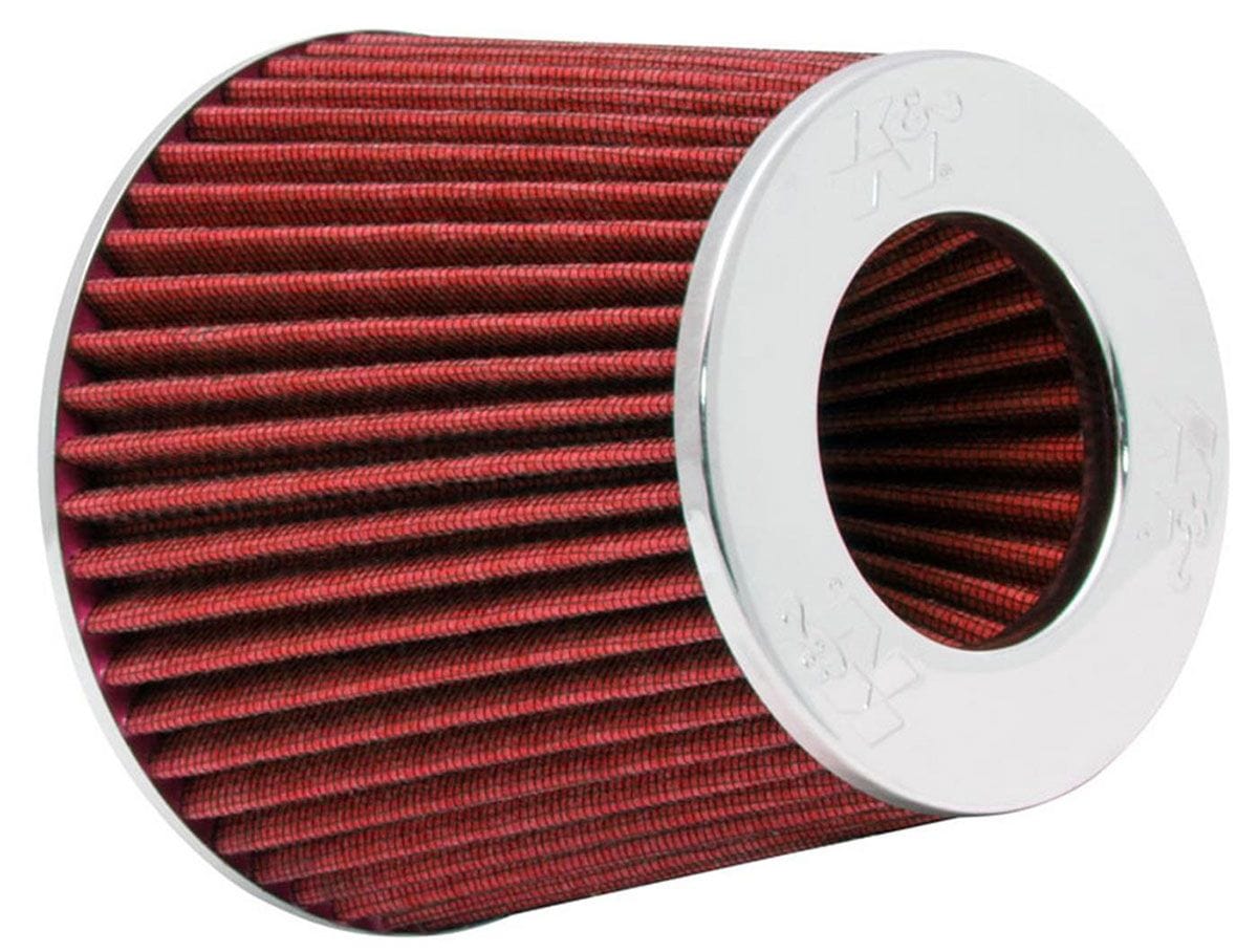 K&N Height: 5.5 in (140 mm) H x 6 in (152 mm) Base OD x 4.75 in (121 mm) Top OD - KNRG-1001RD K&N K&N Universal Clamp On Filter Red Fits 4 in (102 mm) KNRG-1001RD SR