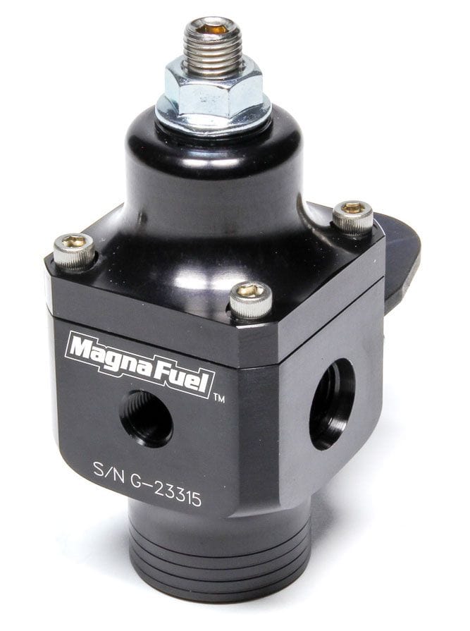MAGNAFUEL x1 -10AN In, x2 -6AN Out, 750+ HP, 4-12 Psi MagnaFuel Magnafuel 2 Port Fuel Regulator, Black WIMP9633-BLK SR
