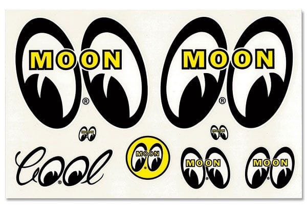 MOONEYES 8 Stickers Assortment, 10-1/2" x 6-1/4" Mooneyes Sticker Sheet MNDM001 SR