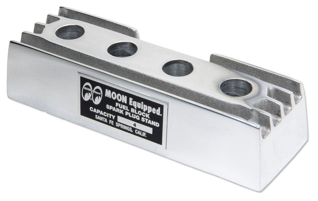 MOONEYES Finned Cast Aluminium 4 Port Outlet Mooneyes Fuel Block MNMP1012 SR