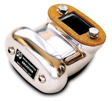 MOONEYES Mooneyes 90 Degree Low Boy Finned Breather, Polished MNMP1800LBF SR