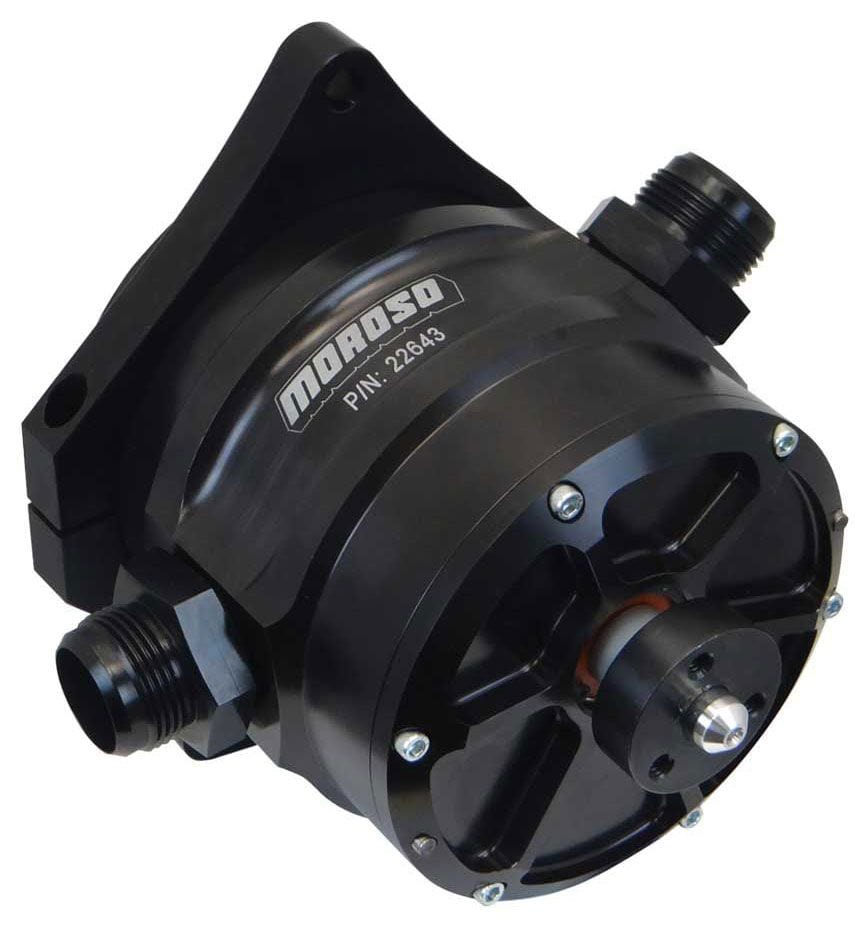 MOROSO Large Cubic Inch & Blower Motor Pump -16AN Inlet and Outlet Fitting Moroso Pro Mod" Style 4-Vane Vacuum Pump 1-1/4" Beaded Hose Fitting MO22643 SR