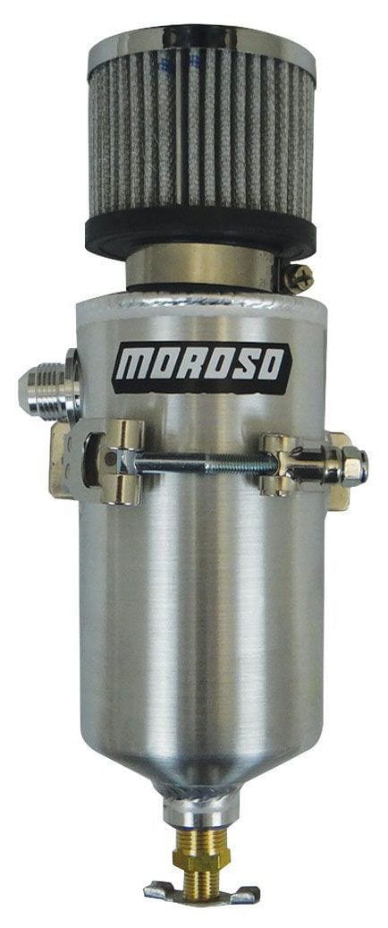 MOROSO With -8AN Male Fitting, Filter & Mounting Bracket Moroso Aluminium Breather Tank MO85458 SR