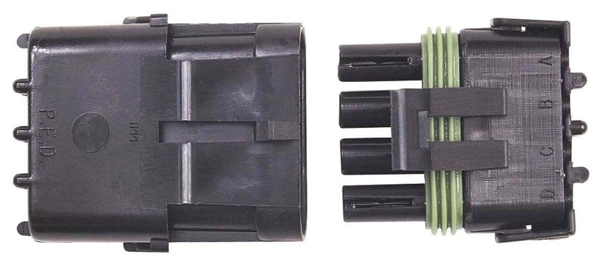 MSD 4 Pin, Male Tower/Female Shroud with Pins and Seals, Each MSD Weathertight Sealed Connectors MSD8171 SR