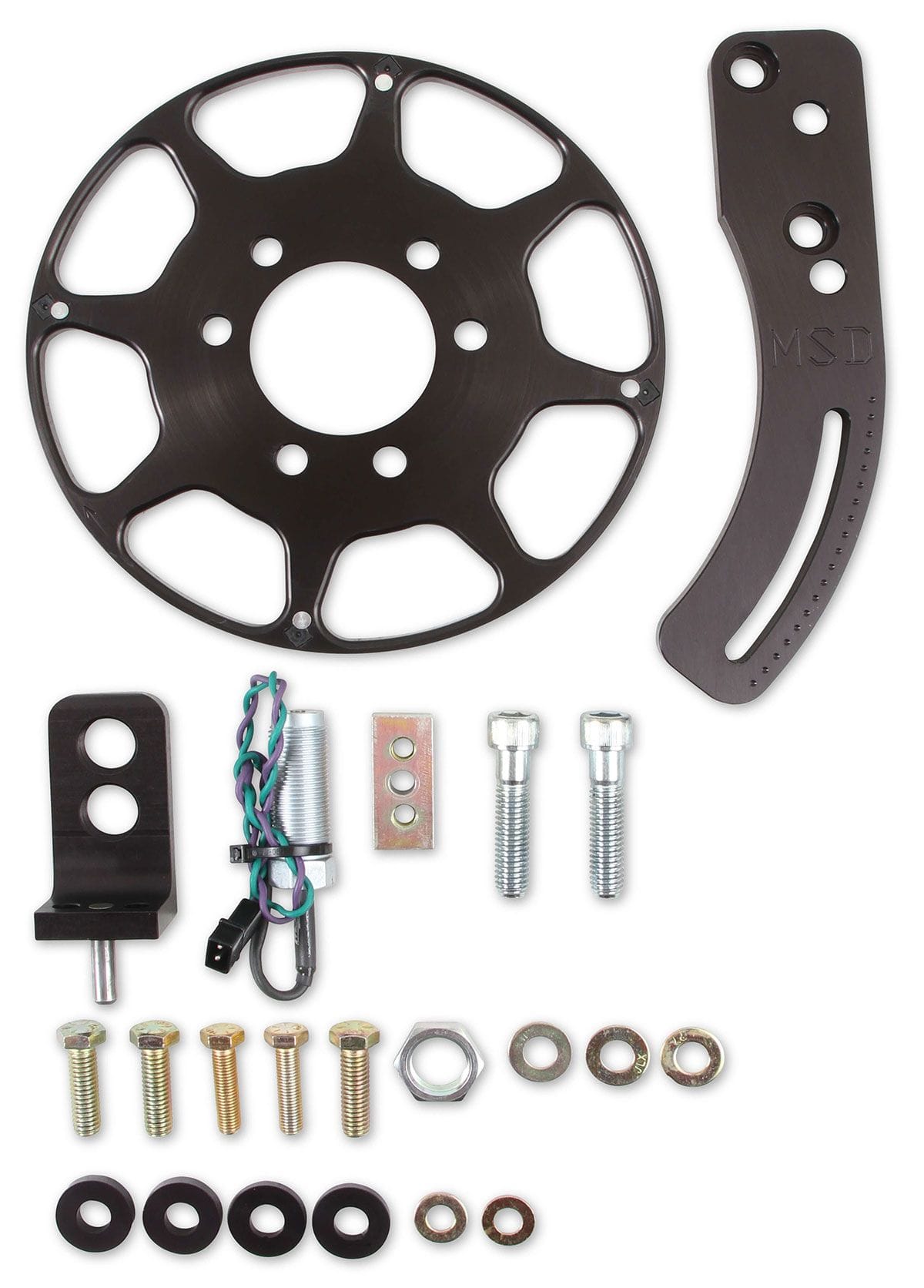 MSD Big Block Chevy, with 8" Harmonic Balancer, Black Anodised Billet Alu MSD Flying Magnet Crank Trigger MSD86203 SR