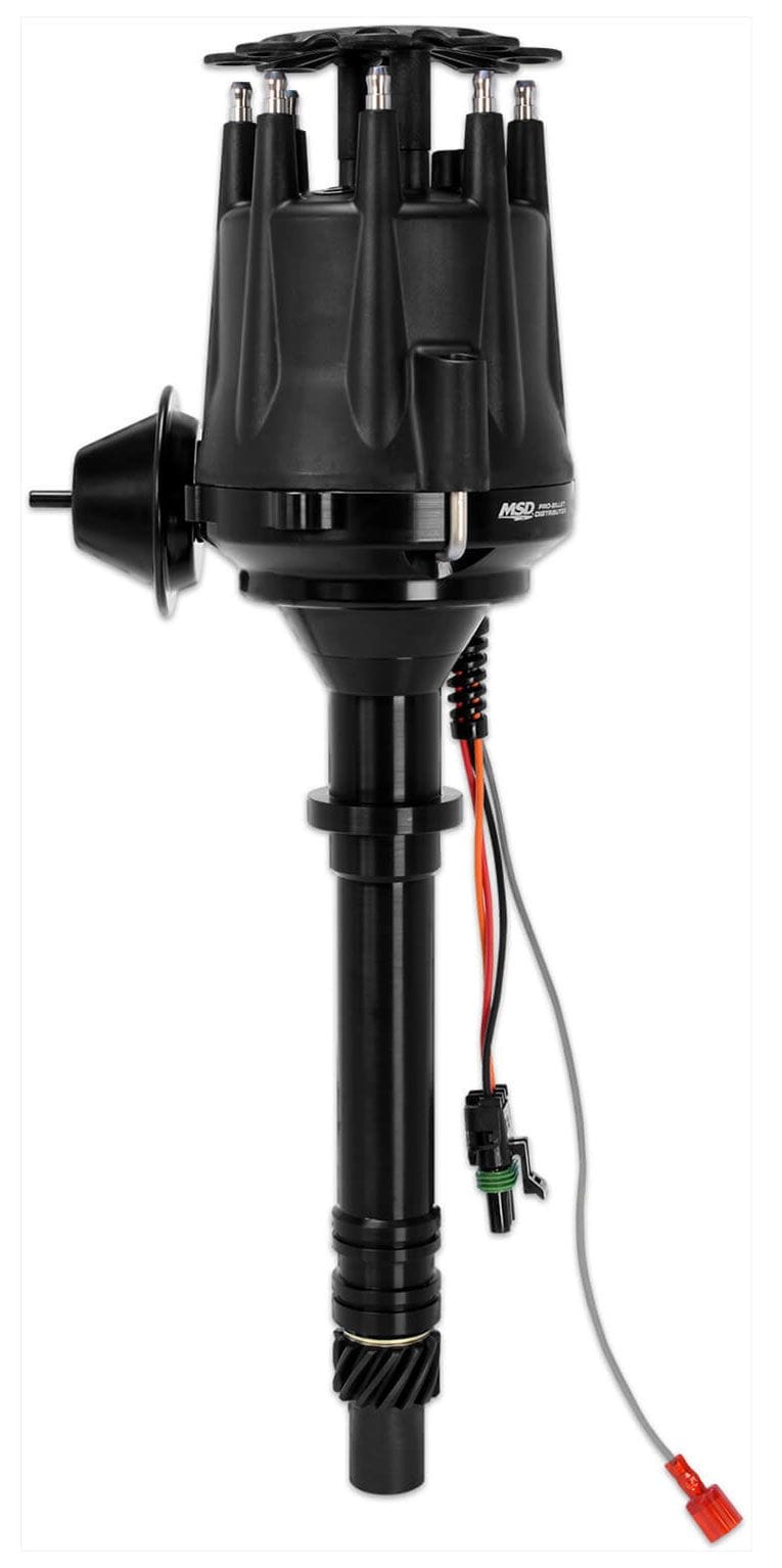 MSD Chev Small/Big Block, Magnetic Pickup, Vacuum Advance, High Output Mo MSD Pro-Billet Ready-To-Run Distributor - Black MSD83603 SR
