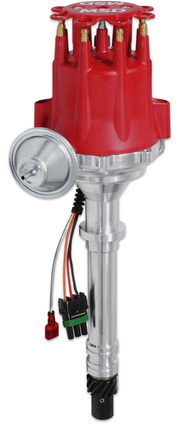 MSD Chev Small/Big Block, Magnetic Pickup, Vacuum Advance, High Output Mo MSD Pro-Billet Ready-To-Run Distributor MSD8360 SR