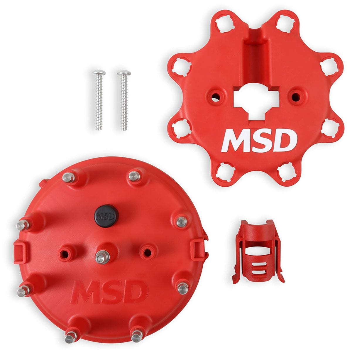 MSD For OEM Ford HEI 5.0L EFI 1986-98, MSD Cap-A-Dapt, Red MSD Distributor Cap MSD8408 SR