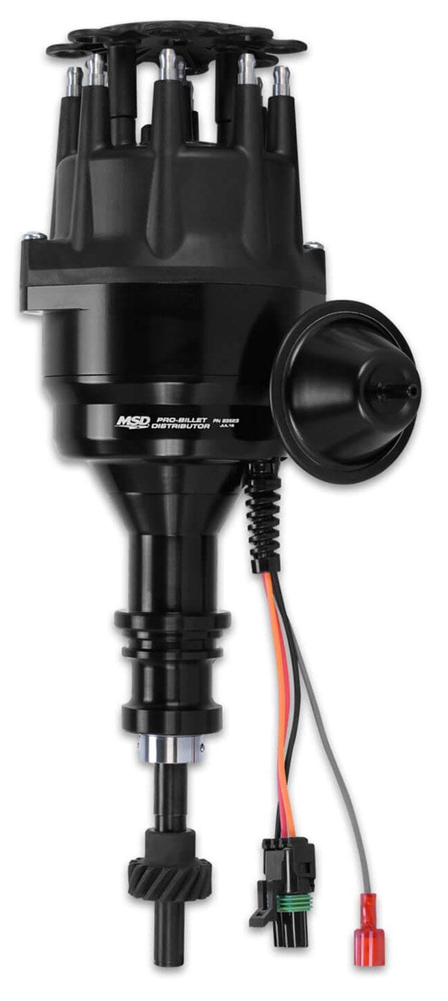 MSD Ford 289-302 Windsor, Magnetic Pickup, Mech Advance, High Output Modu MSD Pro-Billet Ready-To-Run Distributor - Black MSD83523 SR