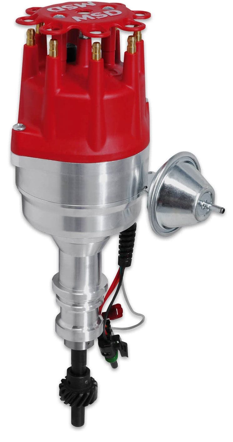 MSD Ford 289-302 Windsor, Magnetic Pickup, Vacuum Advance, High Output Mo MSD Pro-Billet Ready-To-Run Distributor MSD8352 SR