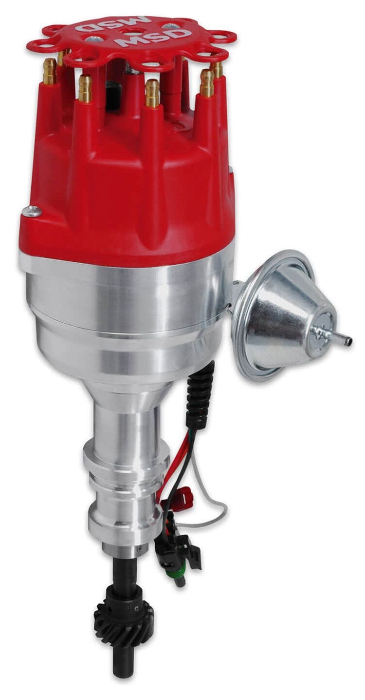 MSD Ford 289-302 Windsor, Magnetic Pickup, Vacuum Advance, High Output Mo MSD Pro-Billet Ready-To-Run Distributor MSD83521 SR