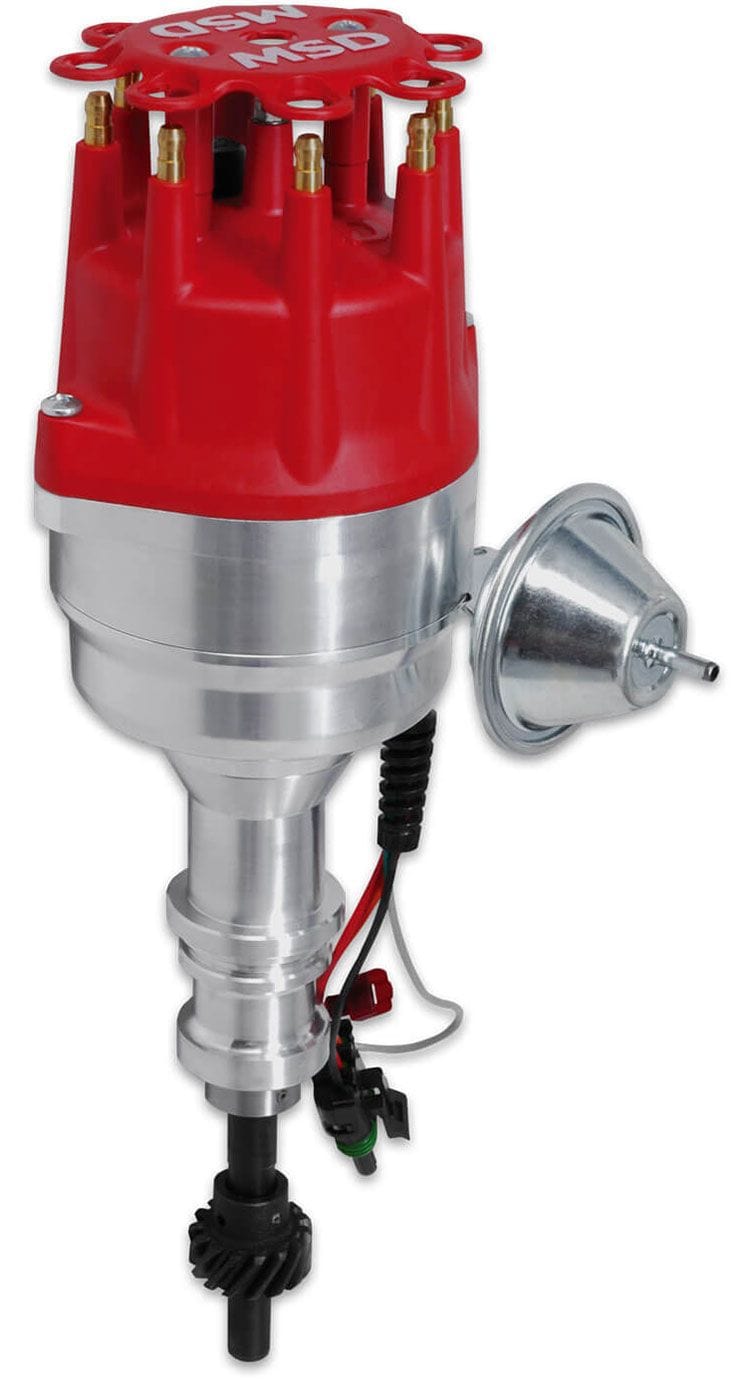 MSD Ford 351W, Magnetic Pickup, Vacuum Advance, High Output Module MSD Pro-Billet Ready-To-Run Distributor MSD8354 SR