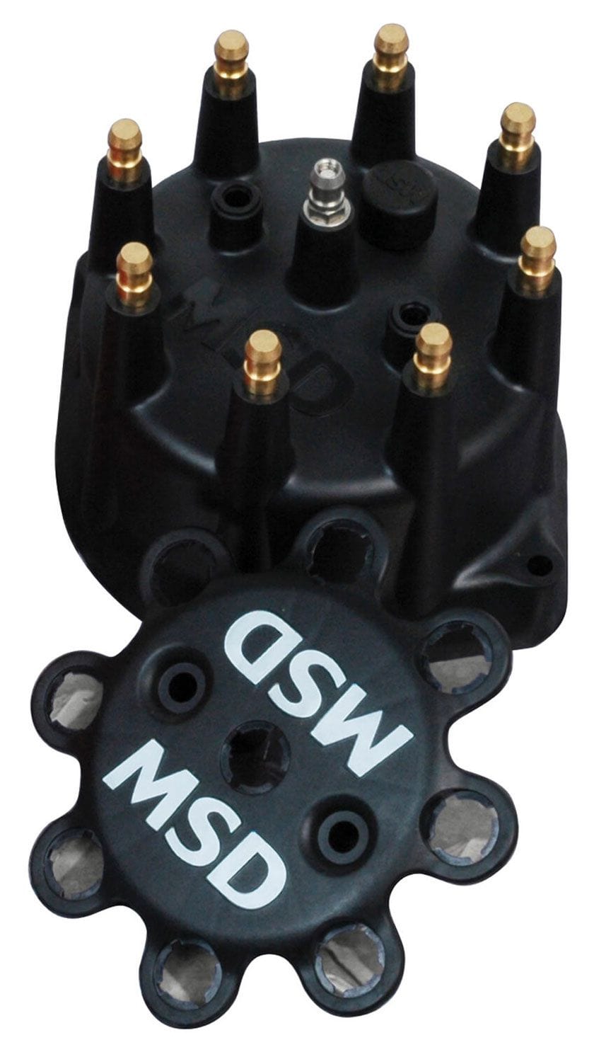MSD Replacement screw-down Cap for Small Diameter MSD Distributors, Black MSD Distributor Cap MSD84313 SR