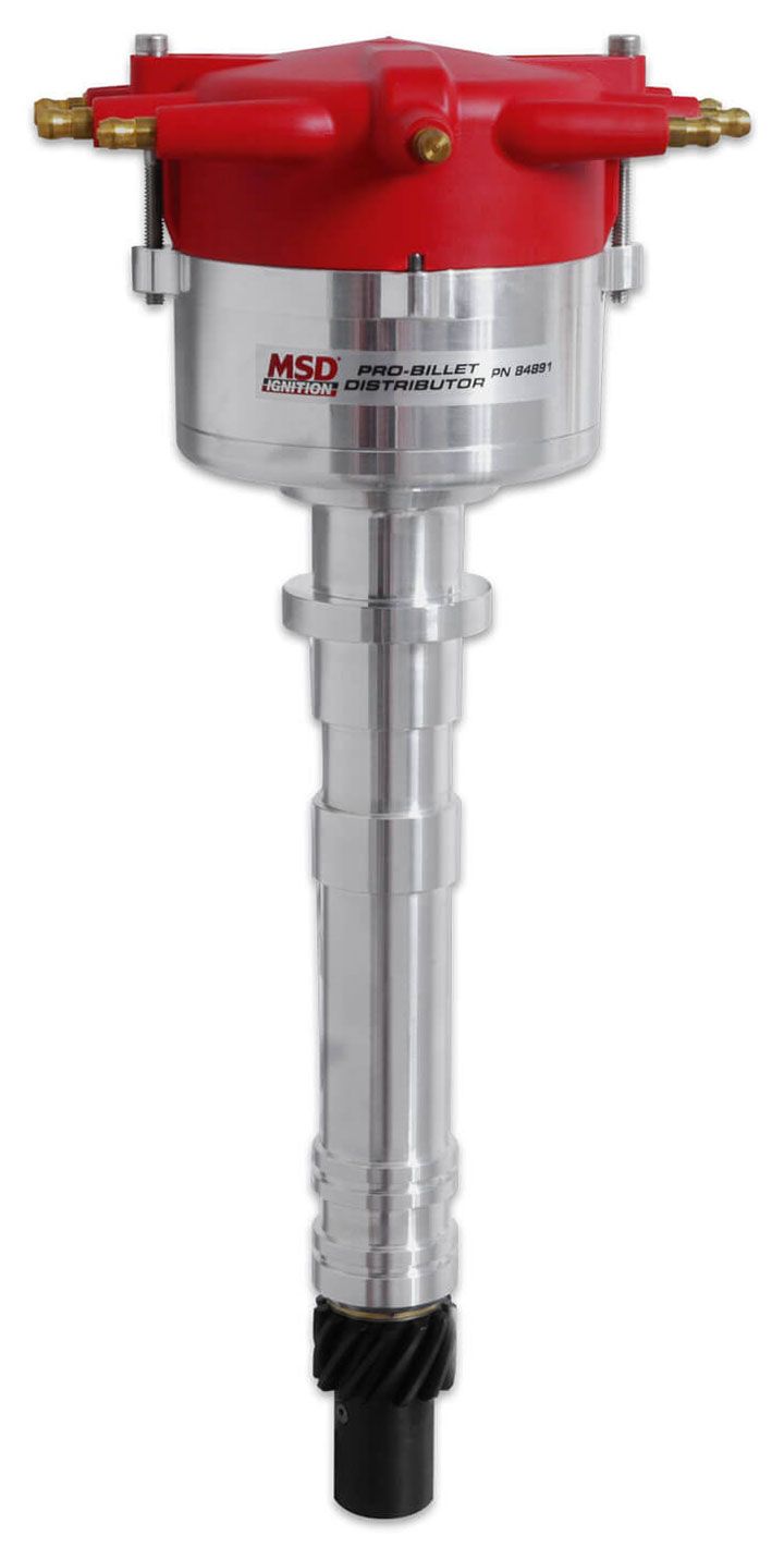 MSD Small/Big Block Chevy, Magnetic Pickup, Low Profile Crab Cap MSD Flat-Top Pro-Billet Distributor MSD84891 SR