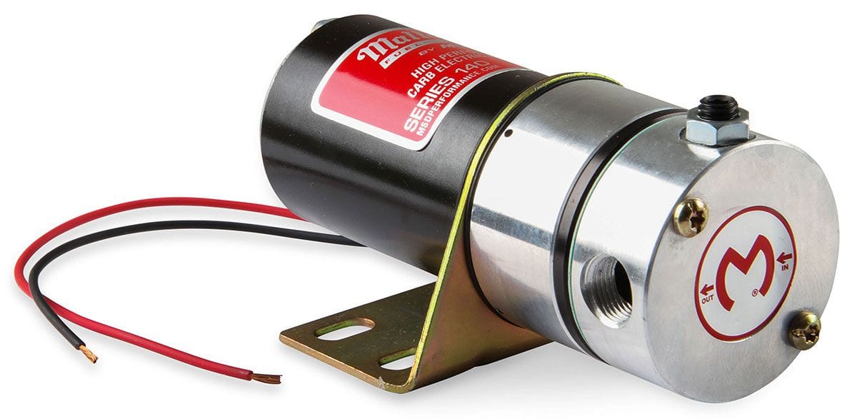 MSD Suit Carburettor Petrol Engines Only With Non-Bypass MSD Mallory 140 GPH Competition Electric Fuel Pump MSD29209 SR