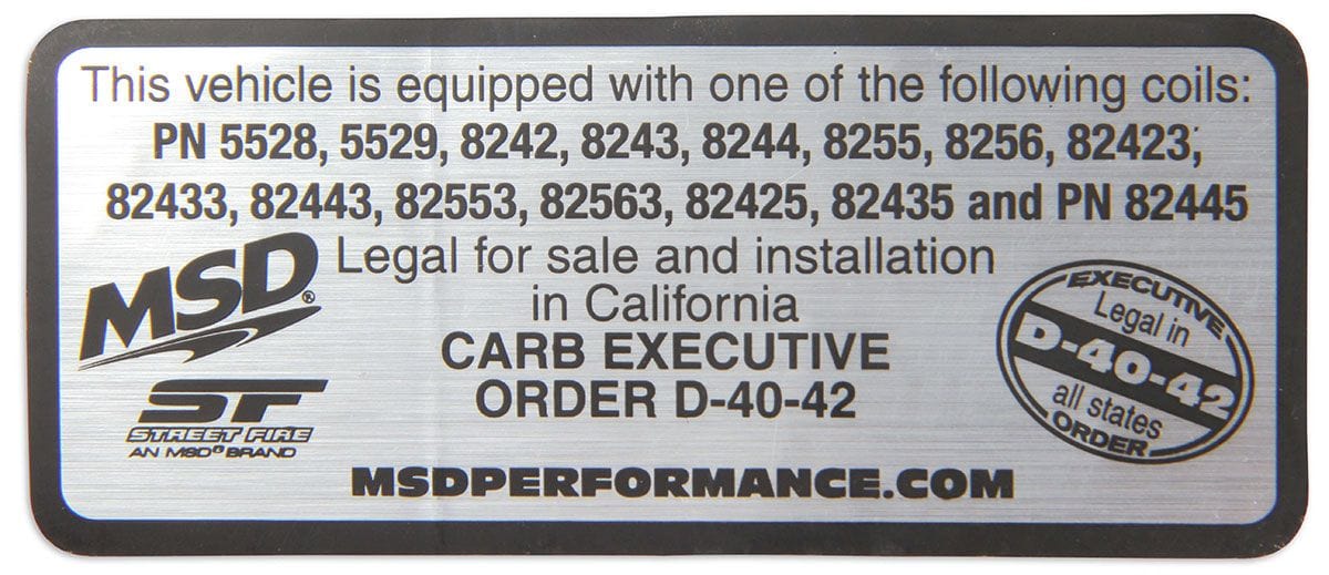 MSD Suit Late Hemi 2006-On, Set of 8 MSD Blaster Hemi Coil-on-Plug MSD82558 SR