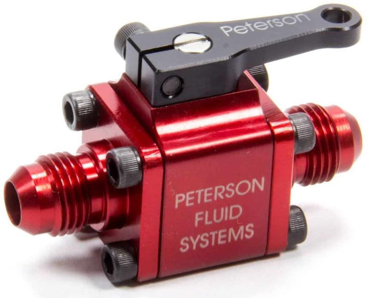 PFS -6AN Male Inlet/Outlet Peterson Fluid Systems Inline Ball Shut Off Valve PFS09-0900 SR