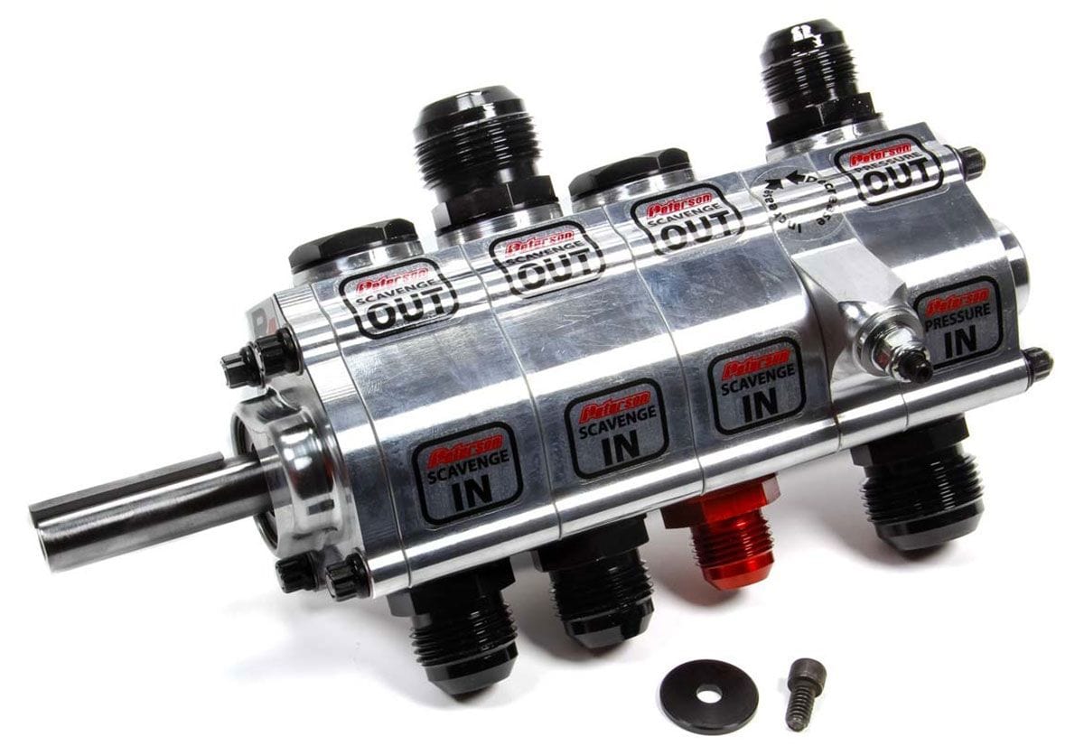 PFS Suit L/H Mount, 1.200" Scavenge, 1.200" Pressure, STD Pressure, Rear Peterson Fluid Systems R4 4 Stage Dry Sump Pump PFS04-4004 SR