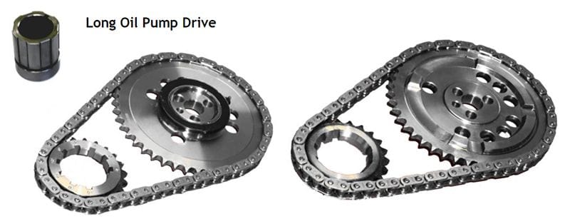 ROLLMASTER Suit LS7 Single Row, 3-Bolt, 4-Trigger with Long Oil Pump Drive Rollmaster Timing Chain Set Nitrided With Torrington Thrust Plate ROCS10010 SR