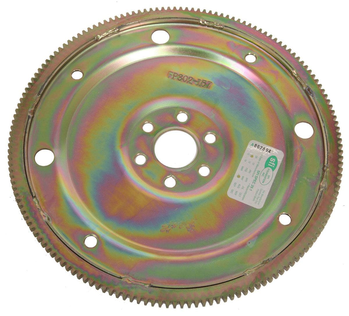 SCAT Ford 289-302W, 157 Tooth, 28.2 oz External Balance, 10.5" bolt circle Scat Flexplate - SFI Approved SCFP-302157-SFI SR