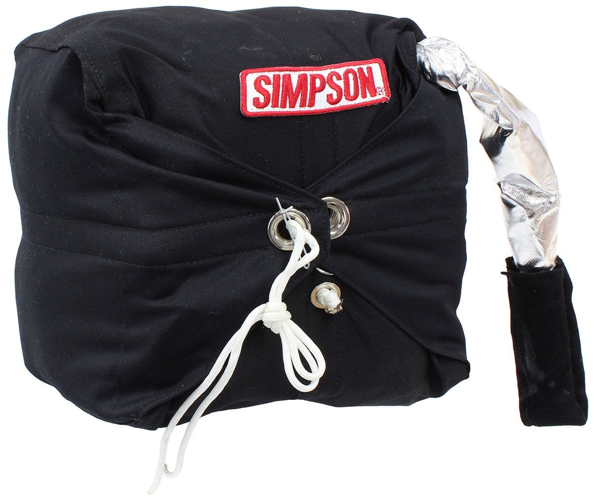 Simpson Black Chute With Black Pack & Kevlar Shroud Lines Suit TF/FC & Alcoho Simpson 14' Crossform Drag Chute SI42050BK SR