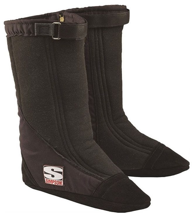 SIMPSON Black SFI-20, Medium Suit FC With Shoe Size 7-1/2 To 8 Simpson Drag Boots SI37020-M SR