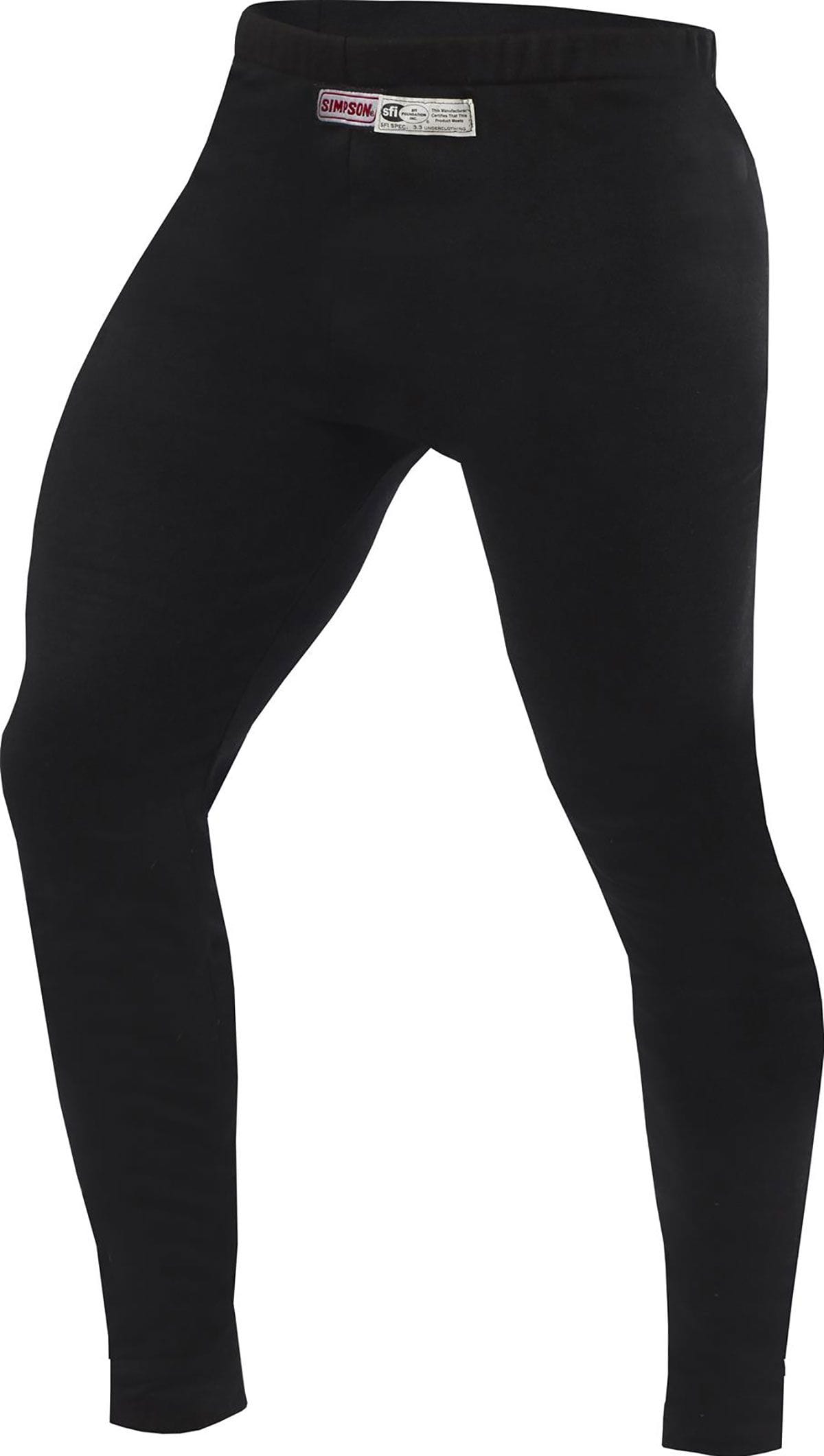 SIMPSON Large, Black Pants, SFI Approved Simpson CarbonX Underwear SI20601L SR